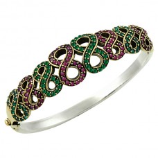 Gümüş Otantik Taşlı Biezik /Bileklik