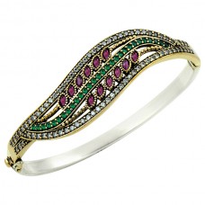 Gümüş Otantik Taşlı Biezik /Bileklik