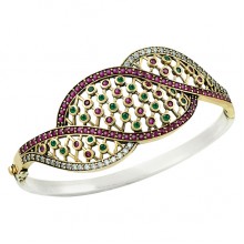 Gümüş Otantik Taşlı Biezik /Bileklik