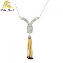 Gümüş Zirkon  Taşlı Kolye