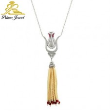 Gümüş Zirkon Taşlı Kolye