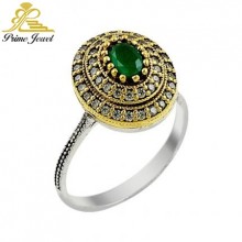 Gümüş Otantik Taşlı Yüzük