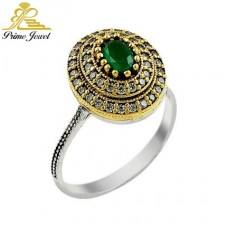 Gümüş Otantik Taşlı Yüzük