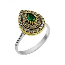 Gümüş Otantik Taşlı Yüzük