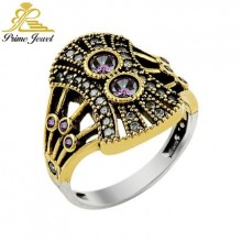 Gümüş Otantik Taşlı Yüzük