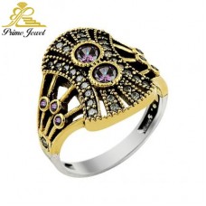 Gümüş Otantik Taşlı Yüzük