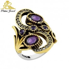 Gümüş Otantik Taşlı Yüzük