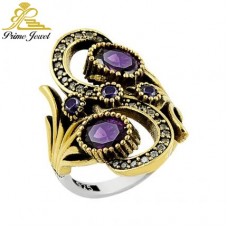 Gümüş Otantik Taşlı Yüzük