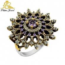 Gümüş Otantik Taşlı Yüzük