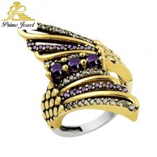 Gümüş Otantik Taşlı Yüzük