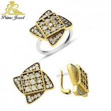 Gümüş Otantik Taşlı Set