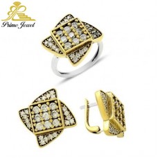 Gümüş Otantik Taşlı Set