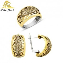 Gümüş Otantik Taşlı Set