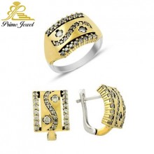 Gümüş Otantik Taşlı Set