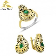 Gümüş Otantik Taşlı Set