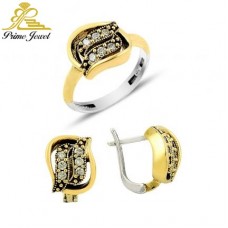 Gümüş Otantik Taşlı Set