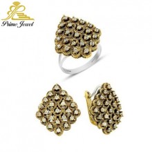 Gümüş Otantik Taşlı Set