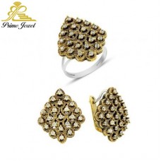 Gümüş Otantik Taşlı Set