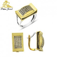 Gümüş Otantik Taşlı Set