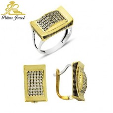 Gümüş Otantik Taşlı Set