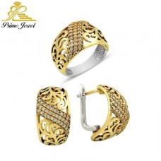 Gümüş Otantik Taşlı Set