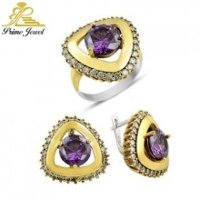 Gümüş Otantik Taşlı Set