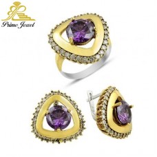 Gümüş Otantik Taşlı Set