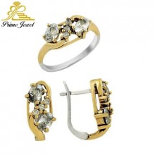 Gümüş Otantik Taşlı Set