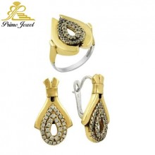 Gümüş Otantik Taşlı Set