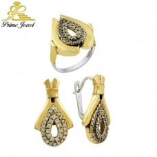 Gümüş Otantik Taşlı Set