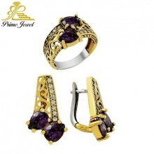 Gümüş Otantik Taşlı Set