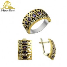 Gümüş Otantik Taşlı Set