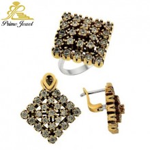 Gümüş Otantik Taşlı Set