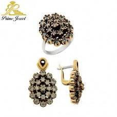 Gümüş Otantik Taşlı Set