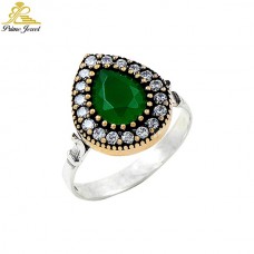 Gümüş Otantik Taşlı Yüzük