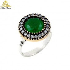 Gümüş Otantik Taşlı Yüzük