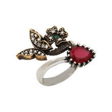 Gümüş Otantik Taşlı Yüzük