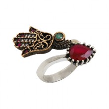 Gümüş Otantik Taşlı Yüzük