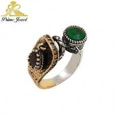 Gümüş Otantik Taşlı Yüzük